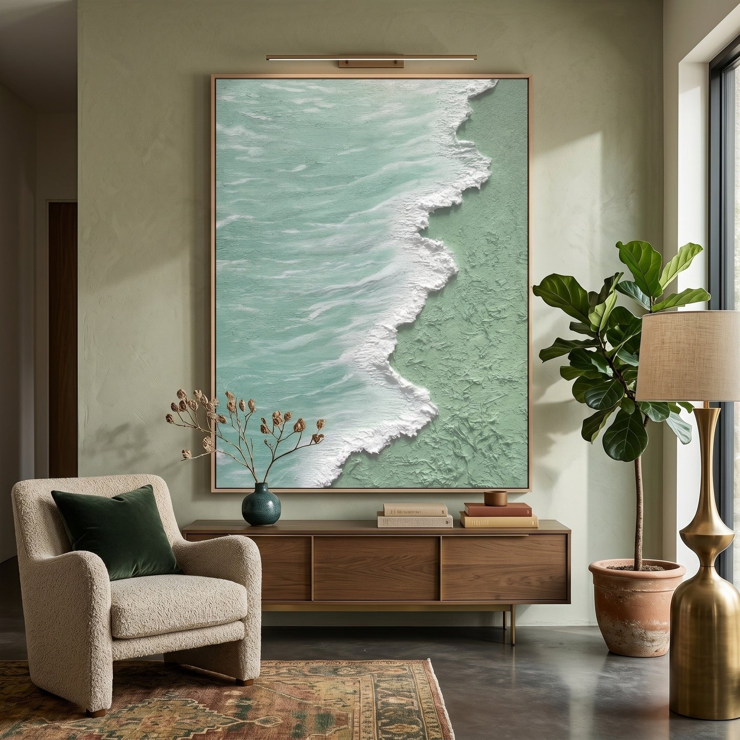 3D Heavy Texture Ocean Relief Painting CZ0172 - Viral Wall Art