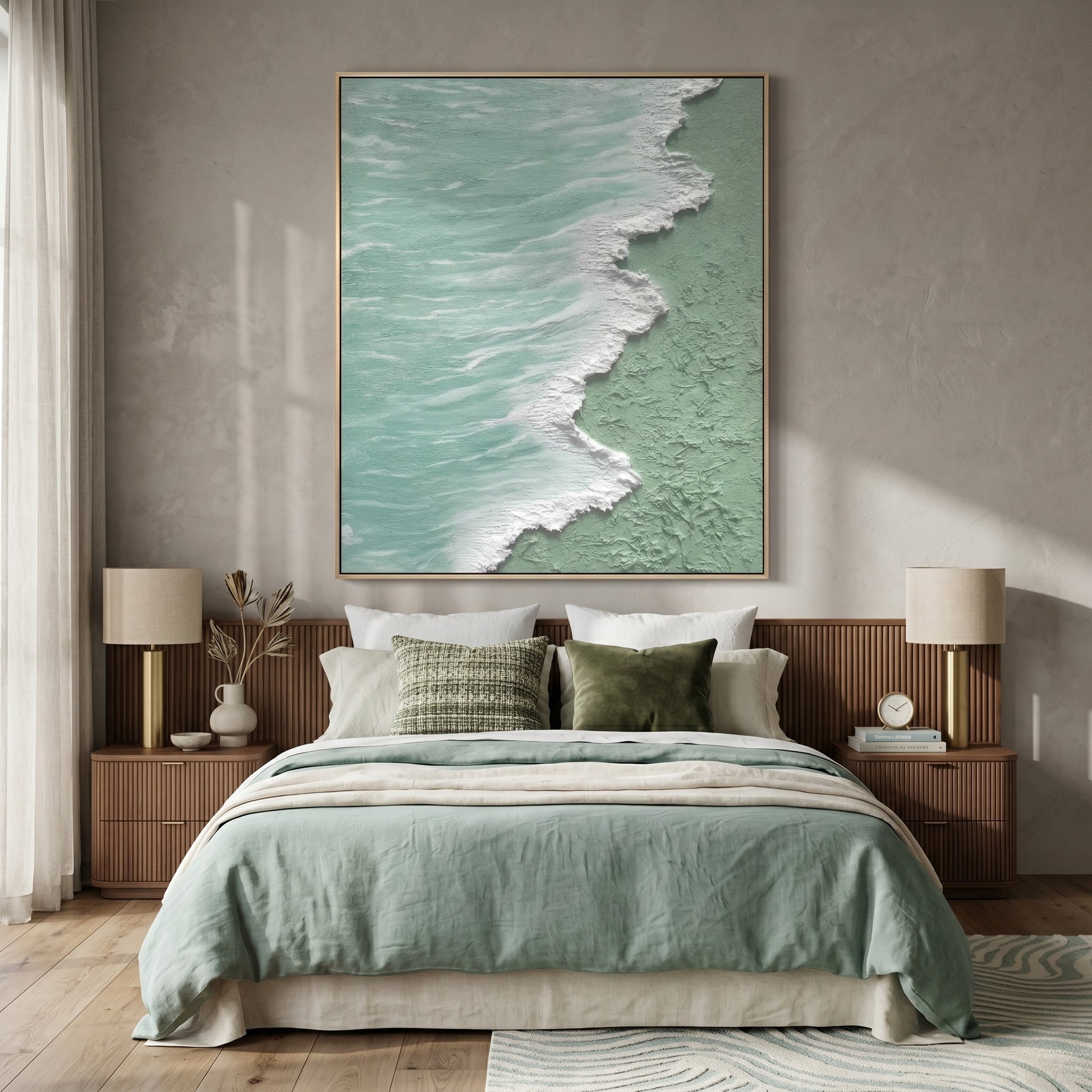 3D Heavy Texture Ocean Relief Painting CZ0172 - Viral Wall Art
