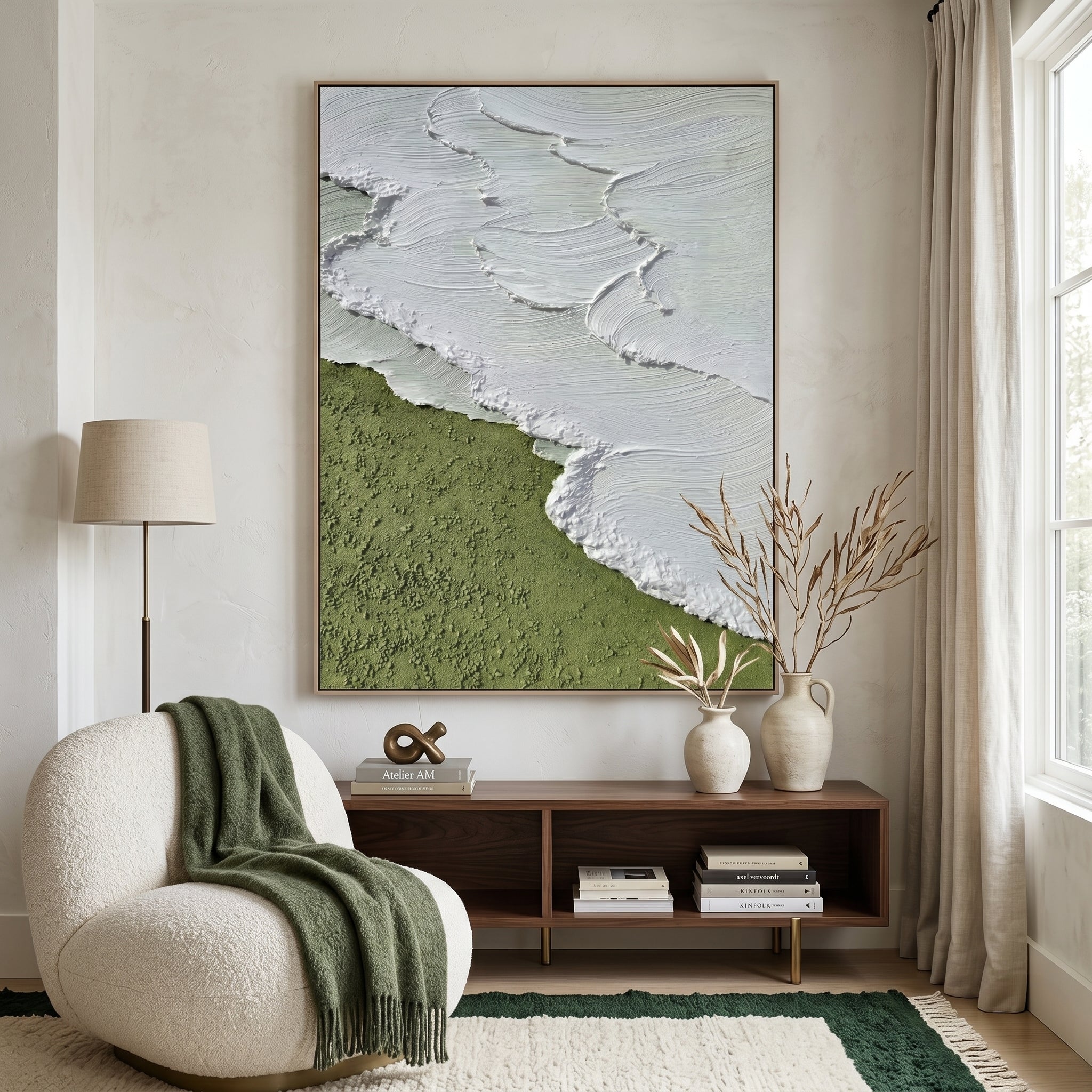 3D Heavy Texture Ocean Relief Art CZ0173 - Viral Wall Art