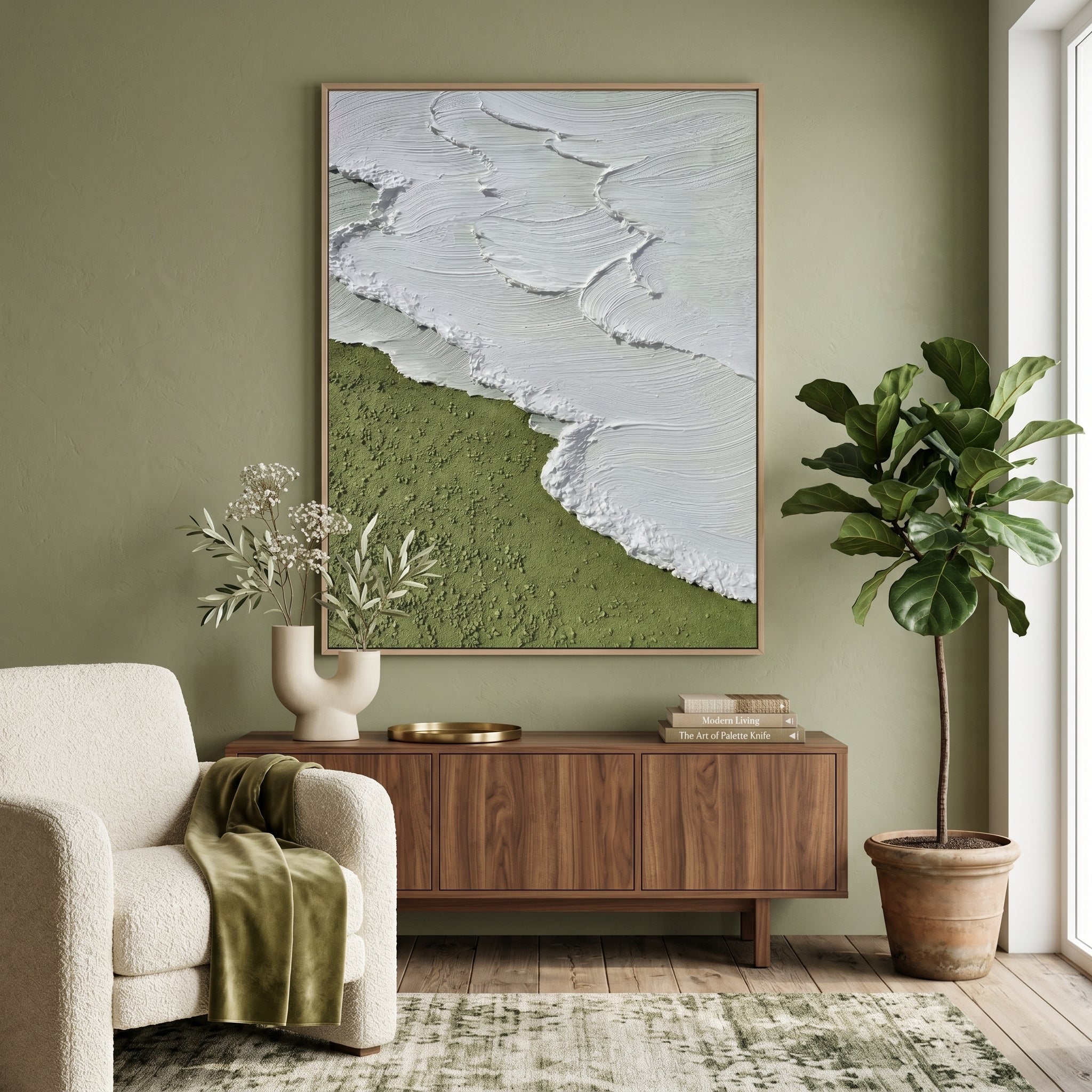 3D Heavy Texture Ocean Relief Art CZ0173 - Viral Wall Art