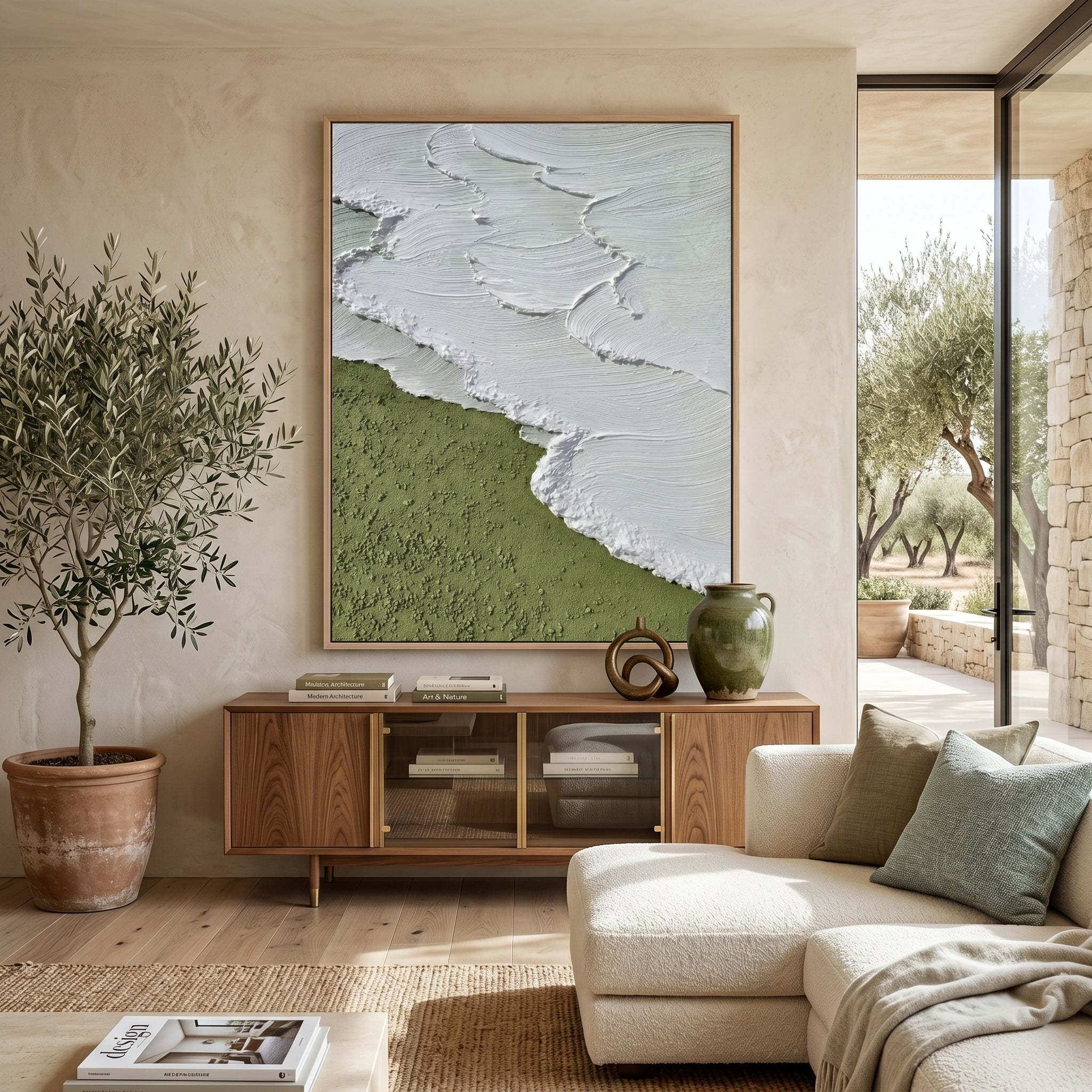 3D Heavy Texture Ocean Relief Art CZ0173 - Viral Wall Art
