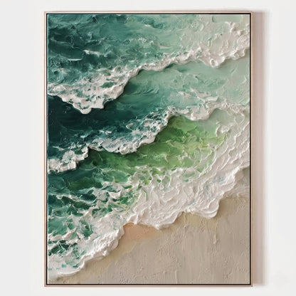 3D Heavy Texture Ocean Wave Relief Art CZ0174 - Viral Wall Art