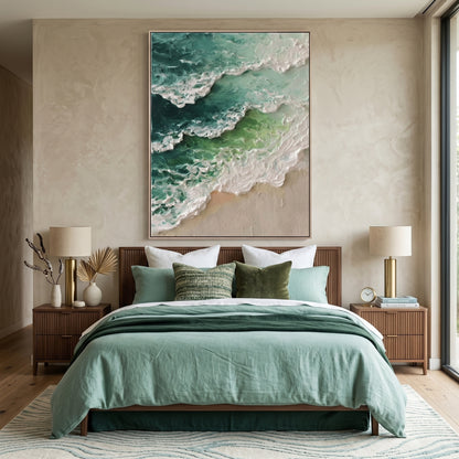 3D Heavy Texture Ocean Wave Relief Art CZ0174 - Viral Wall Art