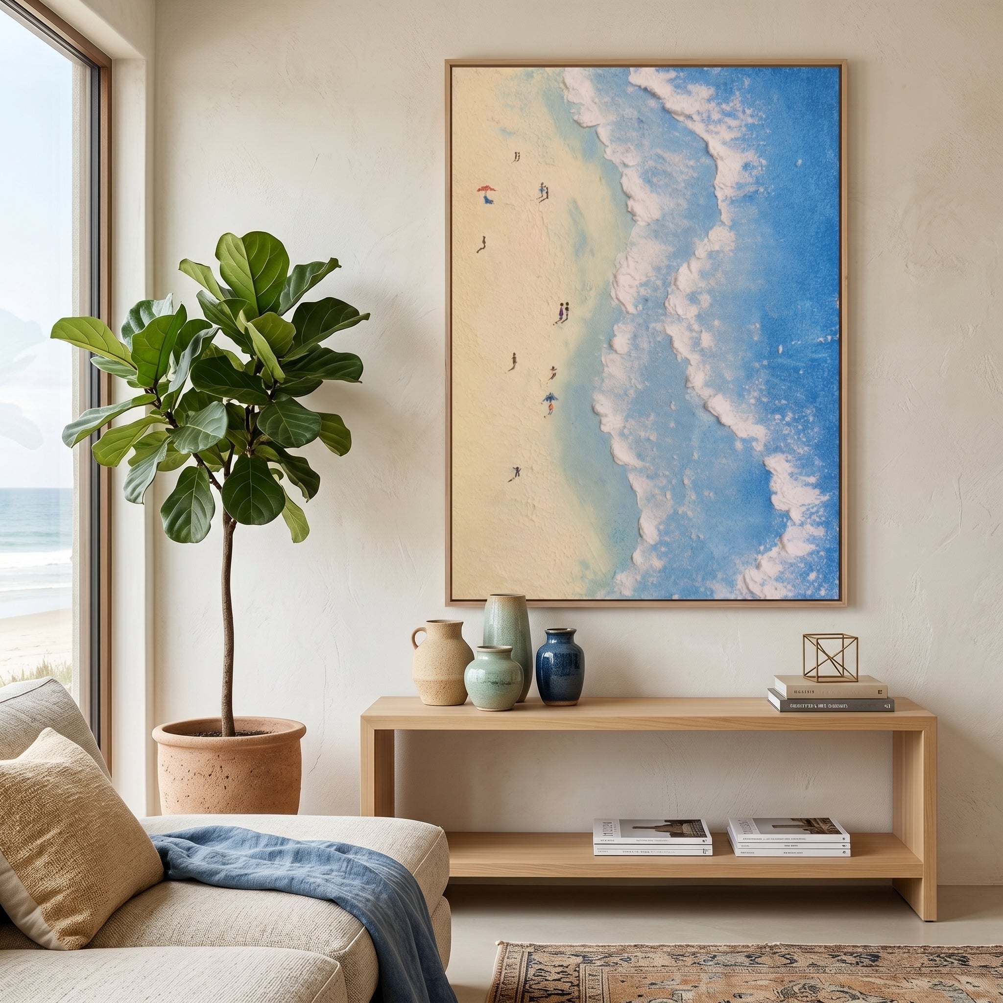 3D Heavy Texture Ocean Scenery Painting CZ0176 - Viral Wall Art