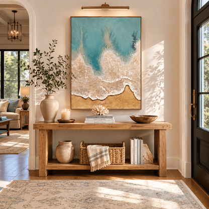 3D Heavy Texture Ocean Relief Art CZ0179 - Viral Wall Art