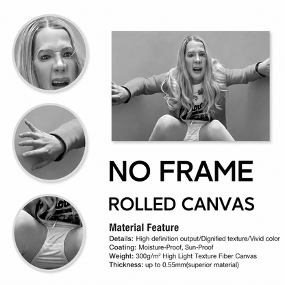 Funny Black-White Movie Bathroom Canvas Wall Art – Bathroom Humor Decor