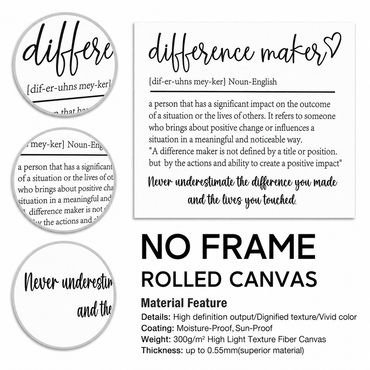 Difference Maker Canvas Wall Art – Trendy Wall Art Decor