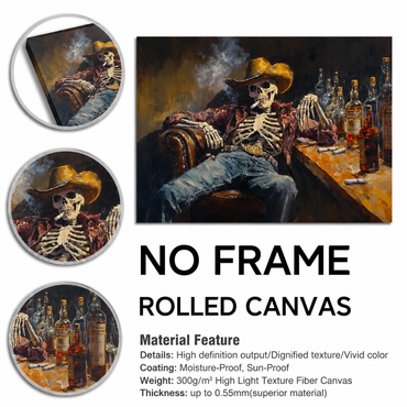 Skeleton Canvas Wall Art – Halloween Decor