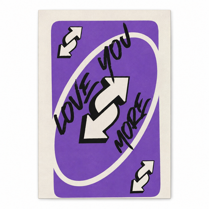Love You More colorful reverse-card grid Canvas Wall Art – Love & Family Decor
