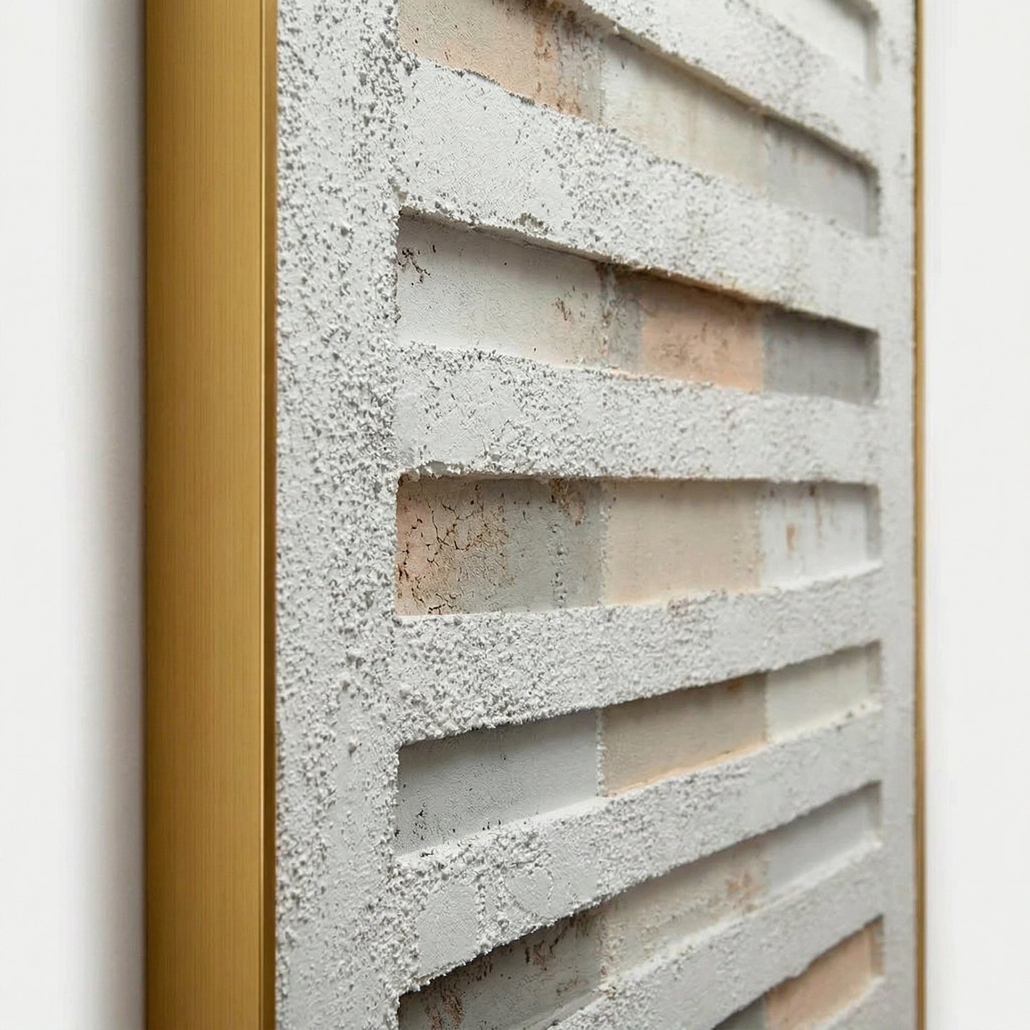 3D Heavy Texture Neutral Abstract Relief Painting EC0103 - Viral Wall Art