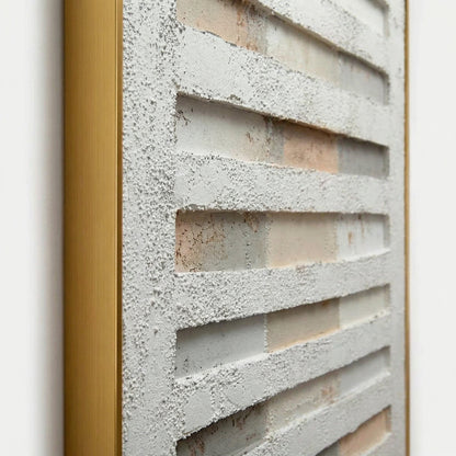 3D Heavy Texture Neutral Abstract Relief Painting EC0103 - Viral Wall Art