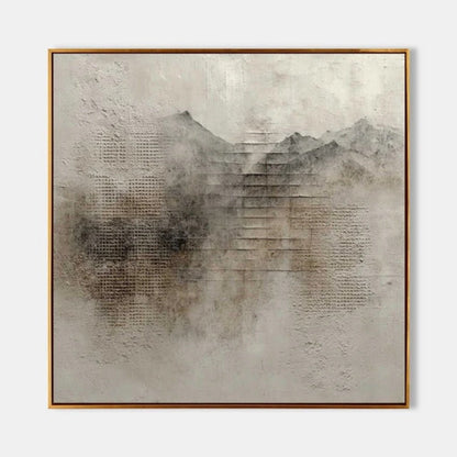 Wabi - Sabi 3D Heavy Texture Mountain Abstract Oil Painting EC0114 - Viral Wall Art