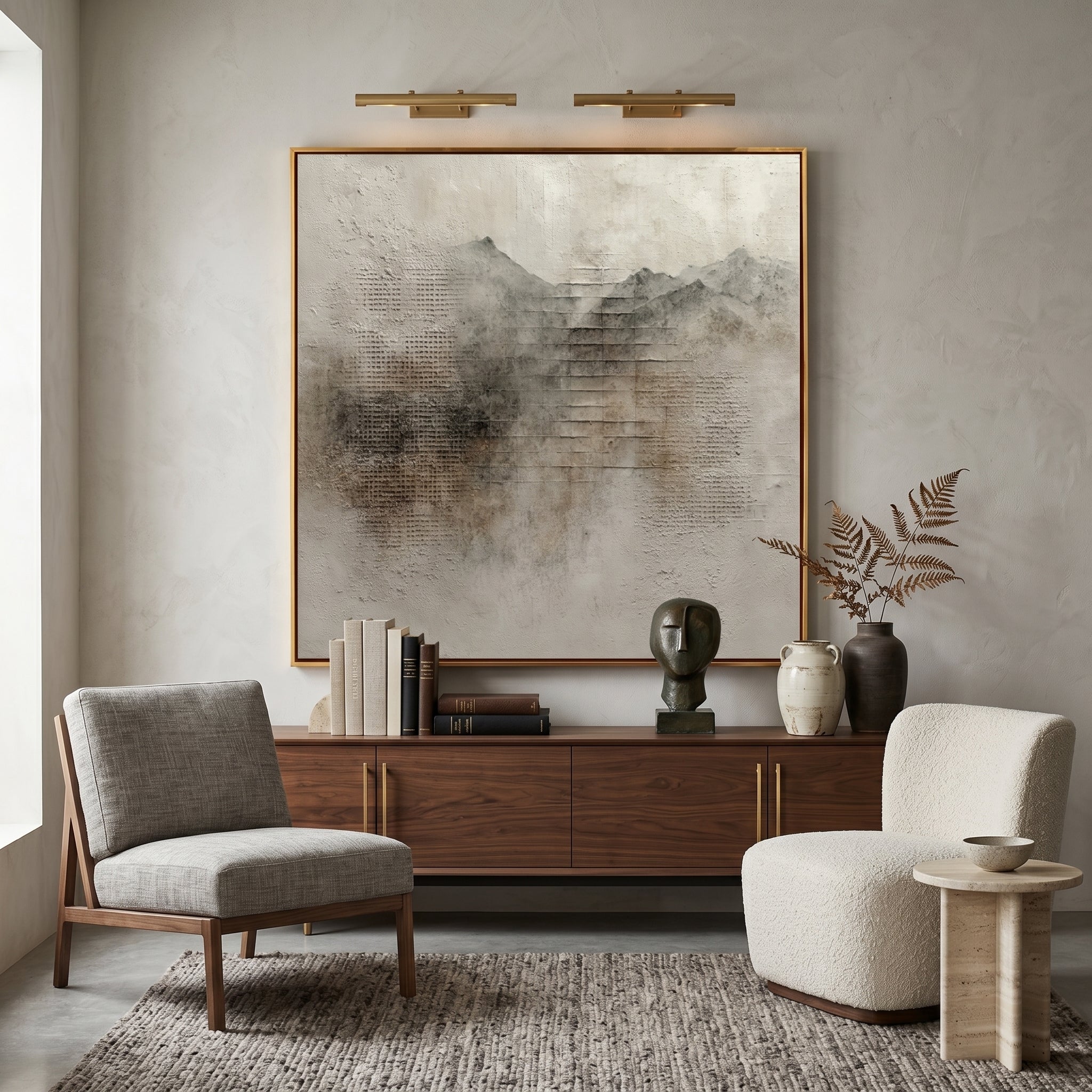 Wabi - Sabi 3D Heavy Texture Mountain Abstract Oil Painting EC0114 - Viral Wall Art