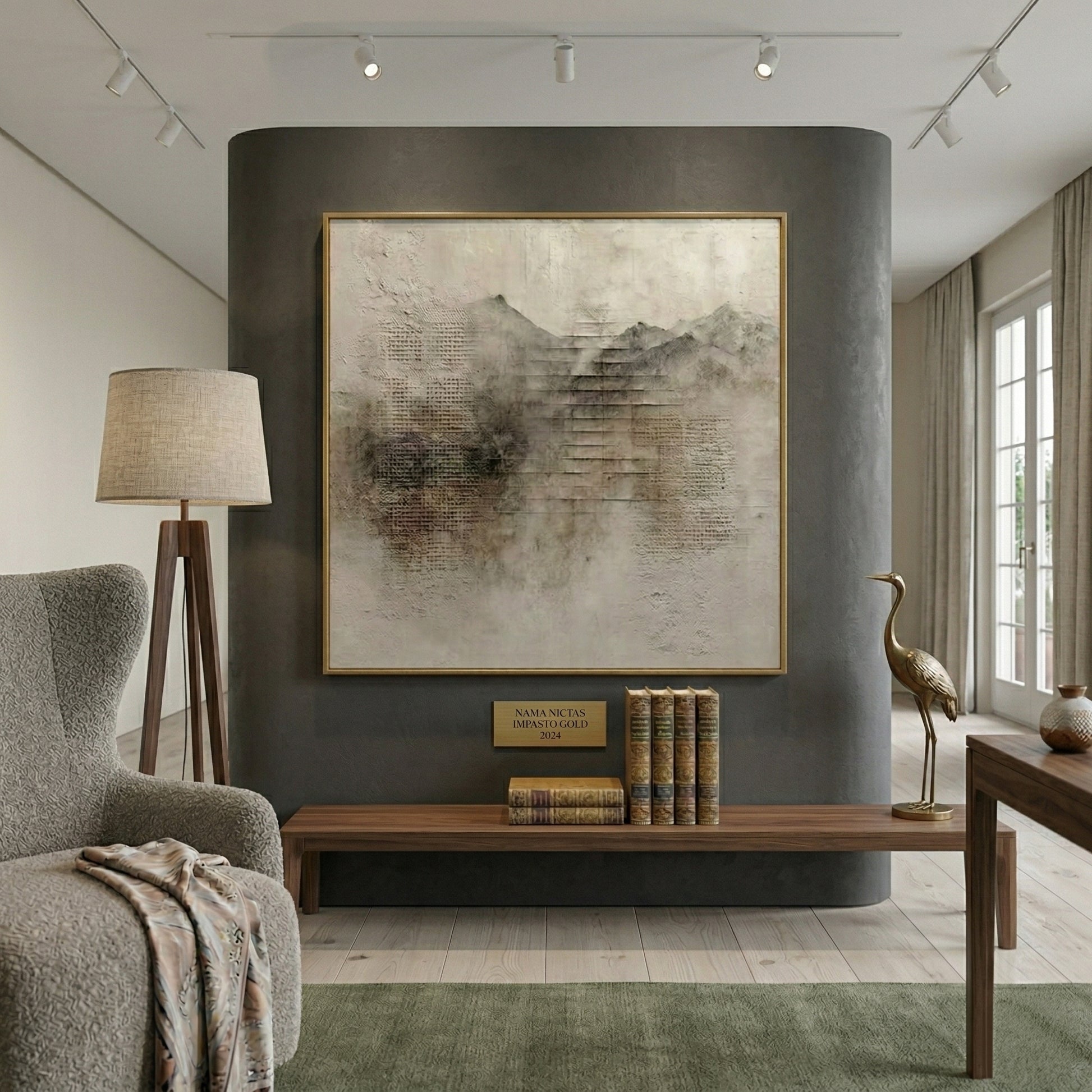 Wabi - Sabi 3D Heavy Texture Mountain Abstract Oil Painting EC0114 - Viral Wall Art