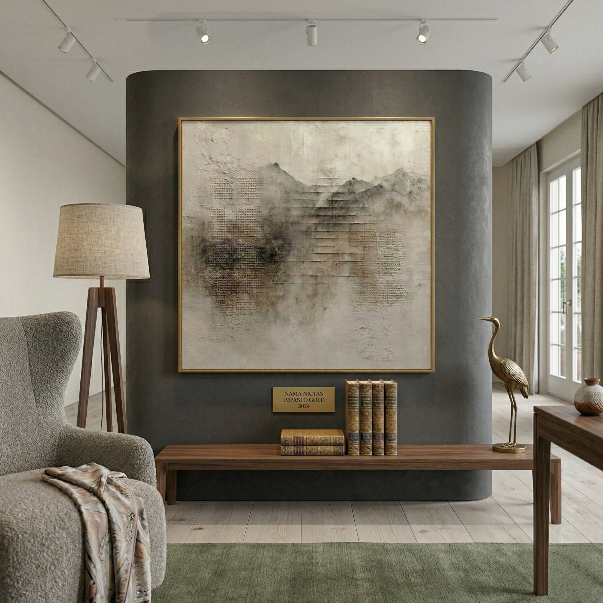 Wabi - Sabi 3D Heavy Texture Mountain Abstract Oil Painting EC0114 - Viral Wall Art