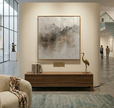 Wabi - Sabi 3D Heavy Texture Mountain Abstract Oil Painting EC0114 - Viral Wall Art