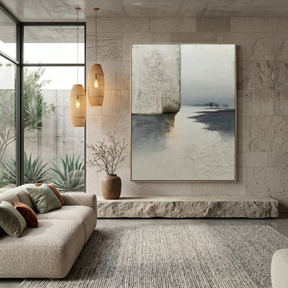 Wabi - Sabi Abstract Landscape Oil Painting EC0131 - Viral Wall Art