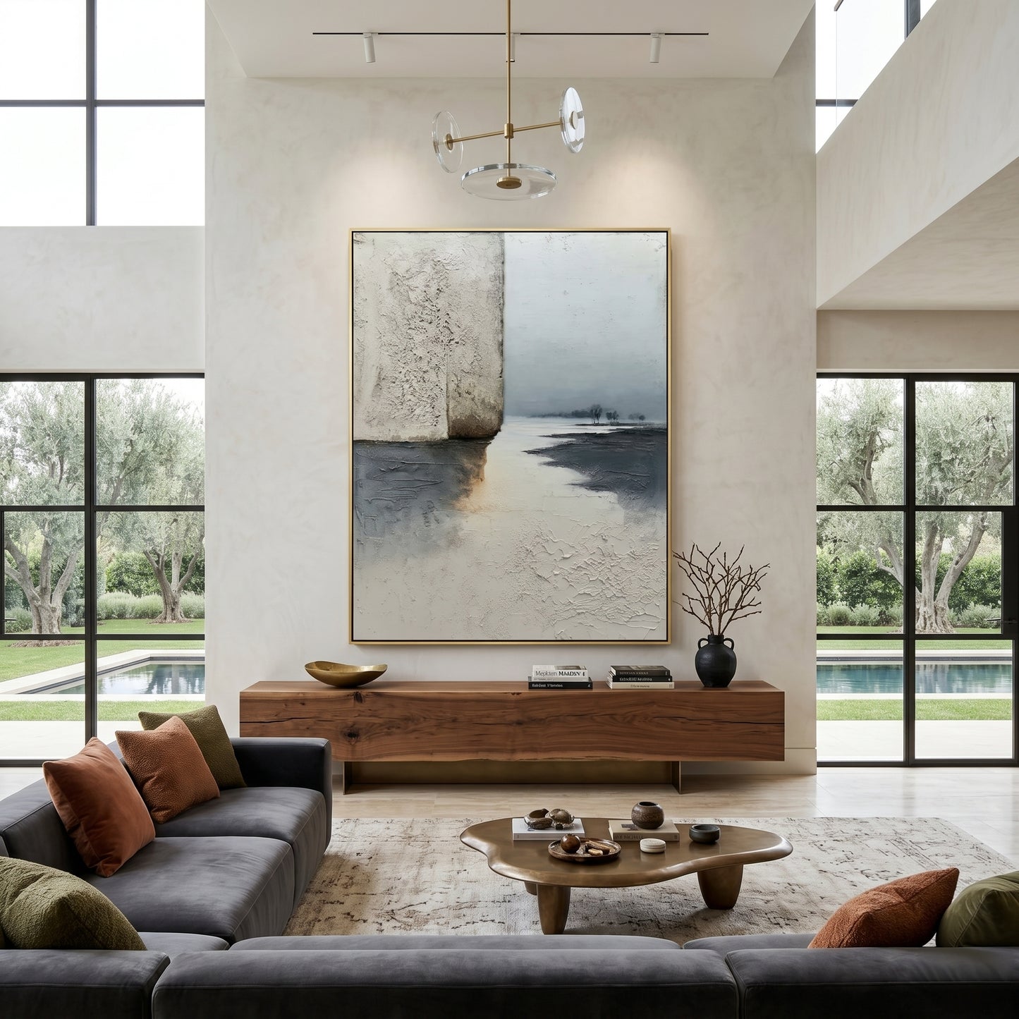 Wabi - Sabi Abstract Landscape Oil Painting EC0131 - Viral Wall Art