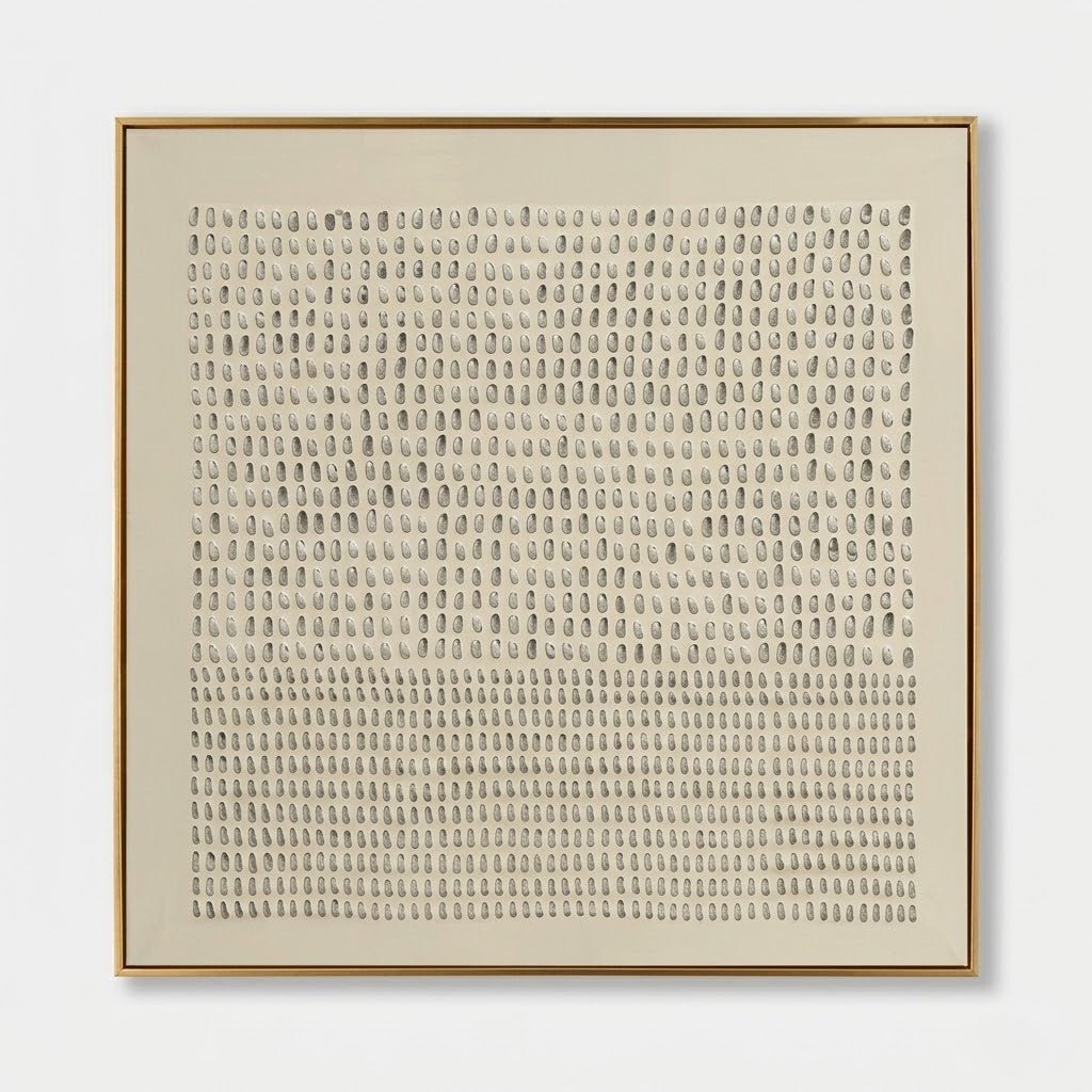 Wabi - Sabi 3D Heavy Texture Minimalist Pointillism Art EC0133 - Viral Wall Art