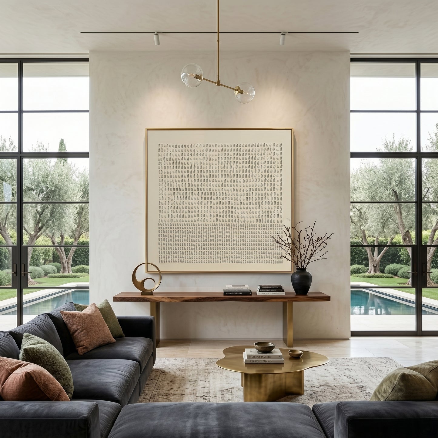 Wabi - Sabi 3D Heavy Texture Minimalist Pointillism Art EC0133 - Viral Wall Art