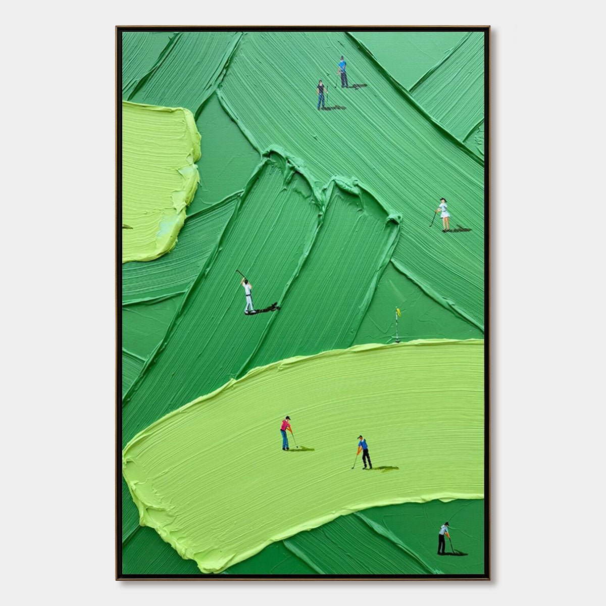 3D Impasto Golf Art GS0058 - Viral Wall Art
