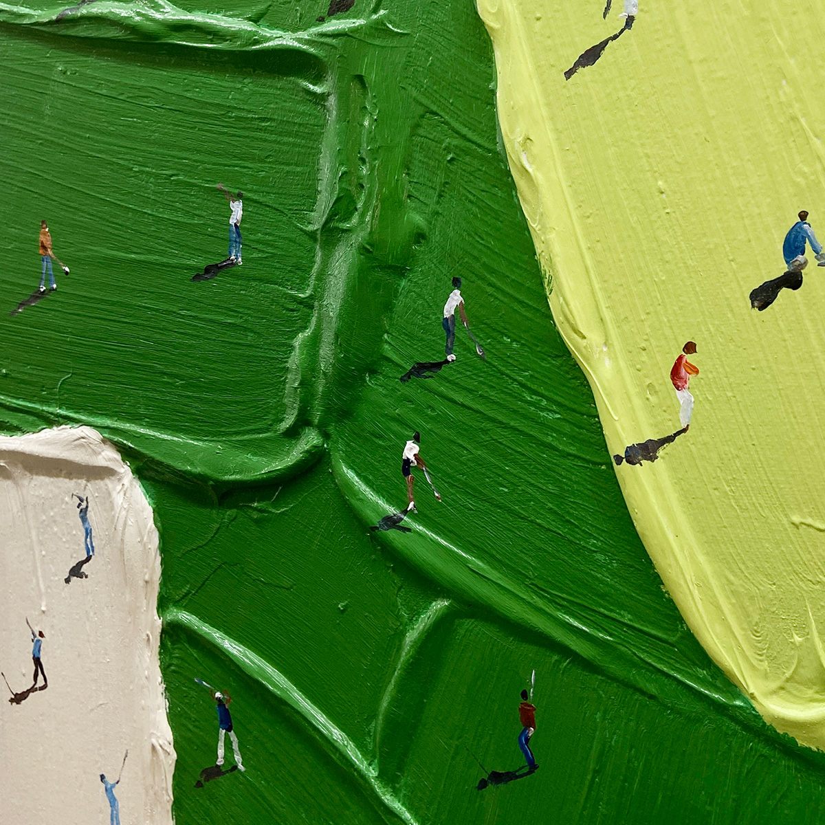 3D Impasto Golf Course Painting GS0053 - Viral Wall Art