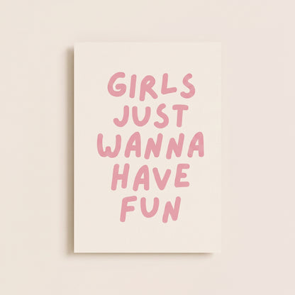 Just Wanna Have Fun Canvas Wall Art – Trendy Wall Art Decor