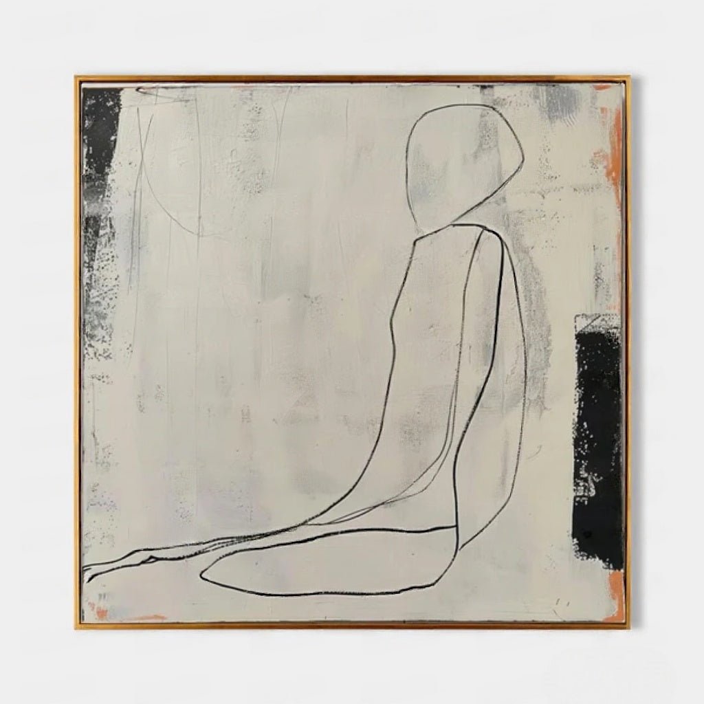 Modern Wabi - Sabi Abstract Portrait Wall Art JC0129 - Viral Wall Art