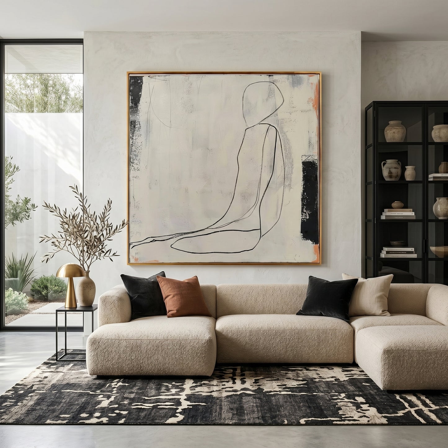 Modern Wabi - Sabi Abstract Portrait Wall Art JC0129 - Viral Wall Art