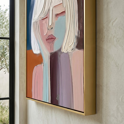 3D Heavy Texture Abstract Portrait JK0143 - Viral Wall Art