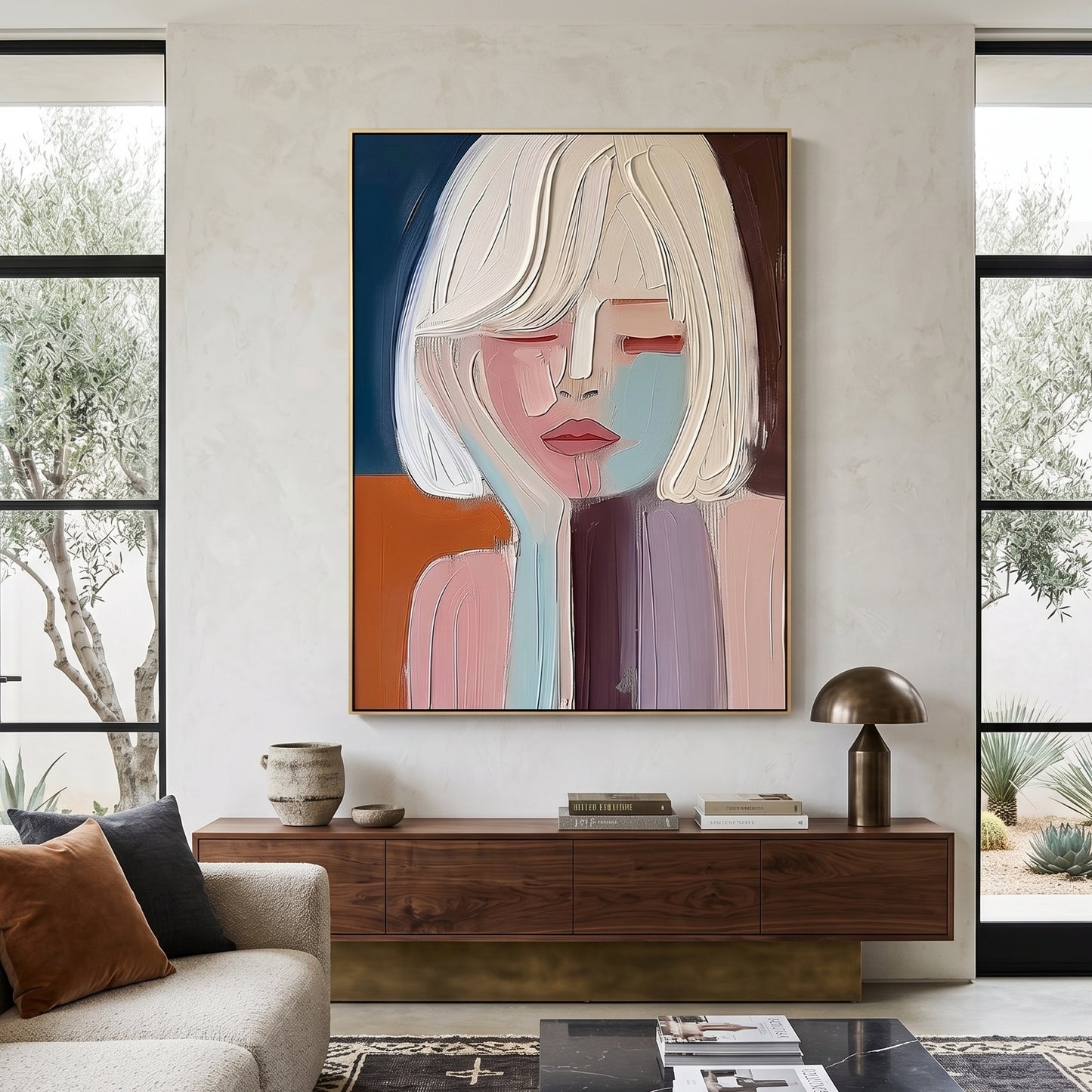 3D Heavy Texture Abstract Portrait JK0143 - Viral Wall Art