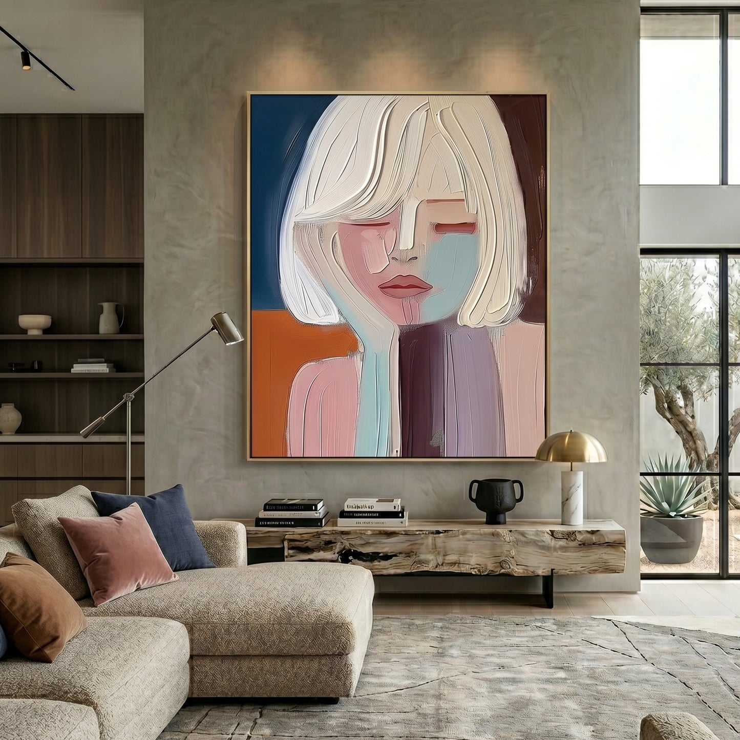 3D Heavy Texture Abstract Portrait JK0143 - Viral Wall Art