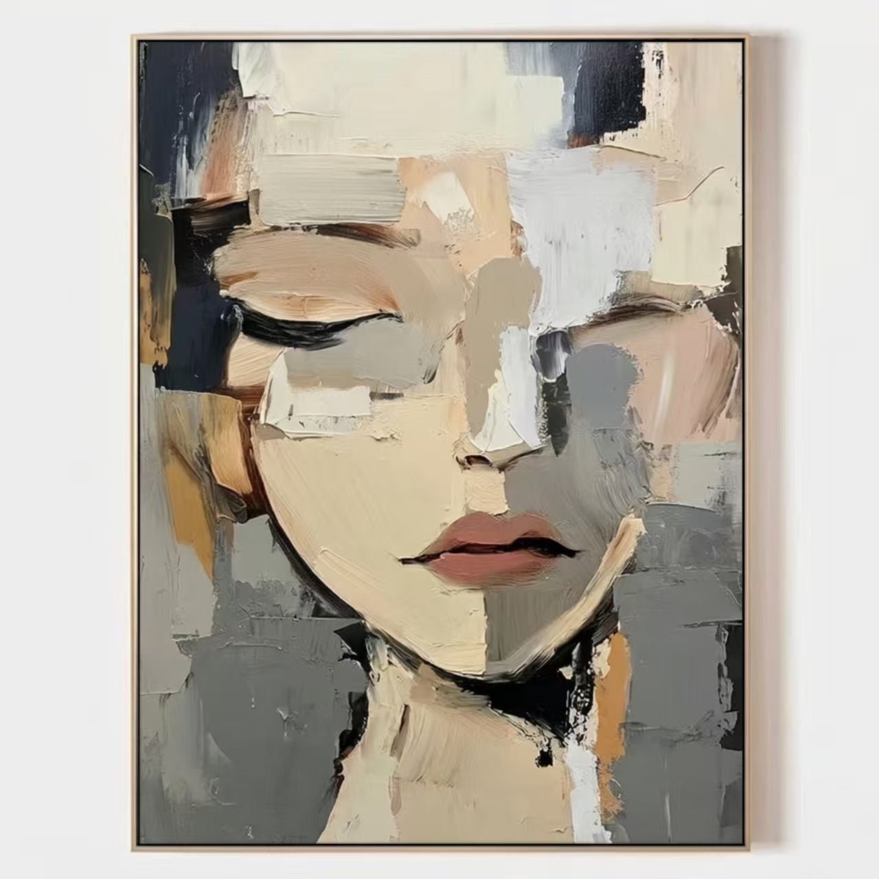 3D Heavy Texture Abstract Face Oil Painting JK0144 - Viral Wall Art