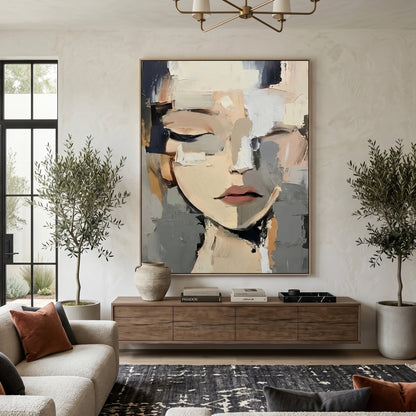 3D Heavy Texture Abstract Face Oil Painting JK0144 - Viral Wall Art