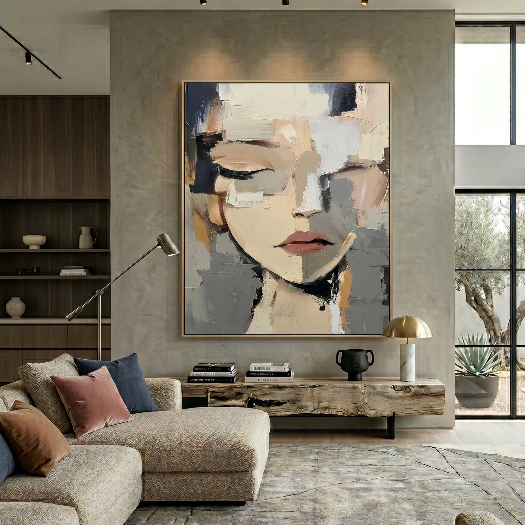 3D Heavy Texture Abstract Face Oil Painting JK0144 - Viral Wall Art