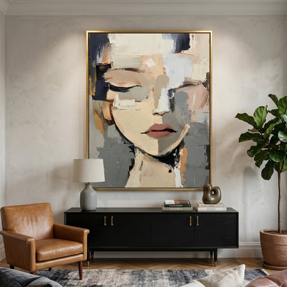 3D Heavy Texture Abstract Face Oil Painting JK0144 - Viral Wall Art