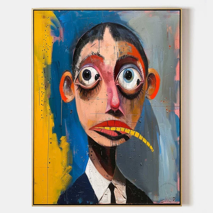 Surreal Neo - Pop Expressionist Oil Painting KS0128 - Viral Wall Art