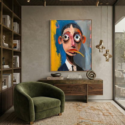 Surreal Neo - Pop Expressionist Oil Painting KS0128 - Viral Wall Art