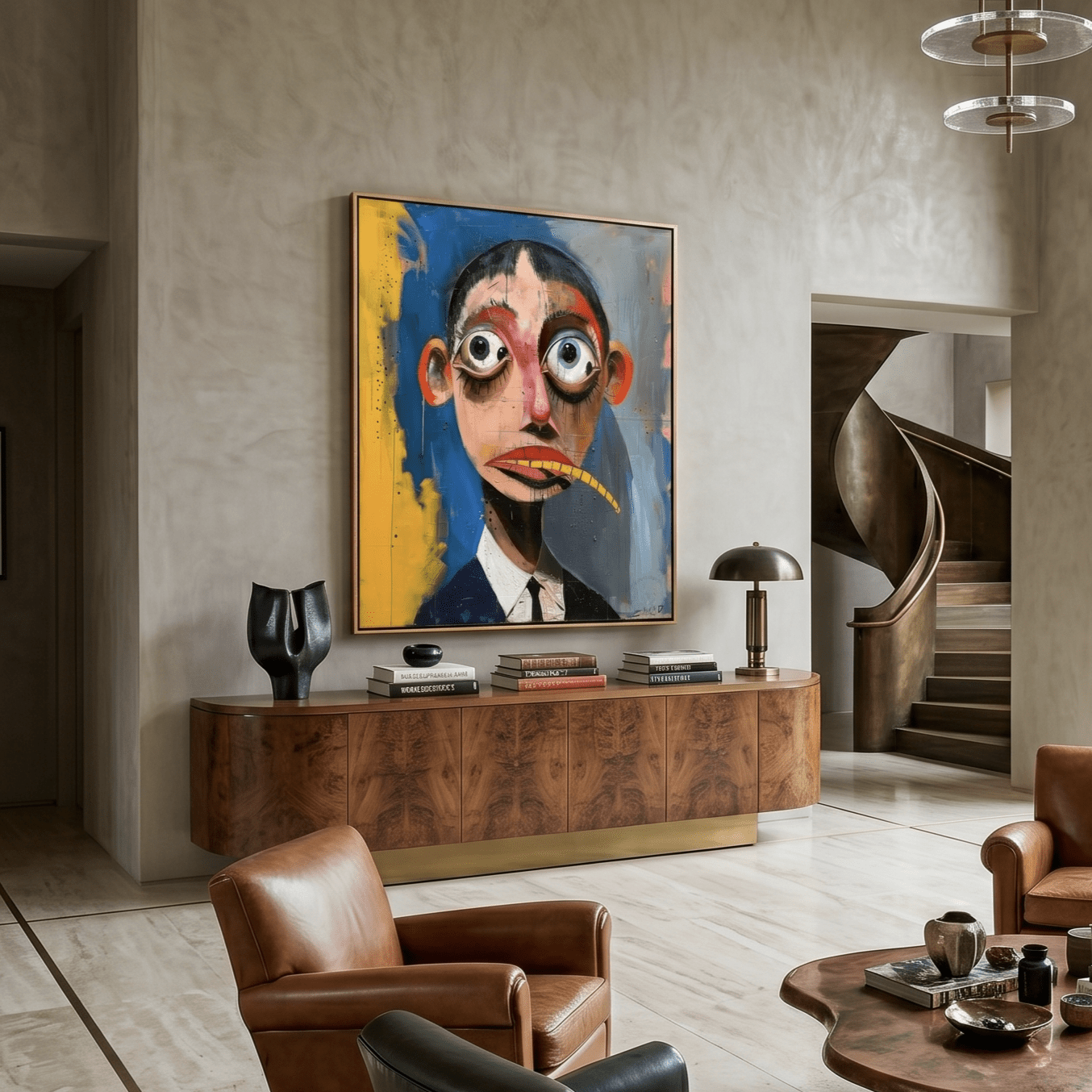 Surreal Neo - Pop Expressionist Oil Painting KS0128 - Viral Wall Art