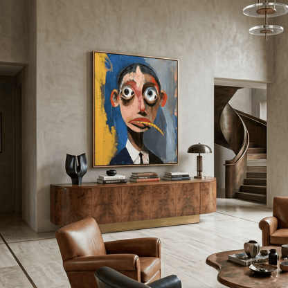 Surreal Neo - Pop Expressionist Oil Painting KS0128 - Viral Wall Art