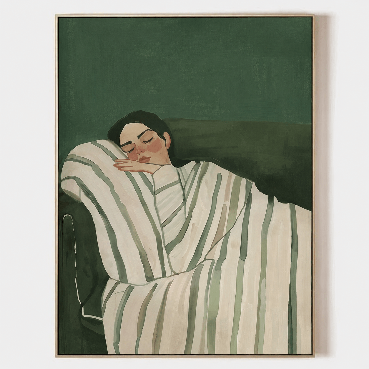 Forest Green Portrait Painting KS0163 - Viral Wall Art