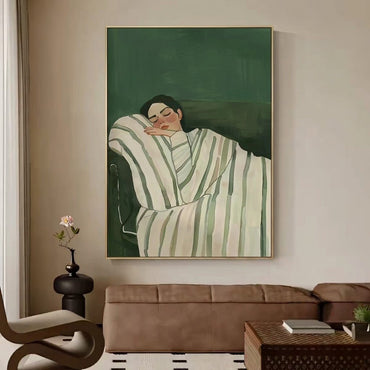 Forest Green Portrait Painting KS0163 - Viral Wall Art