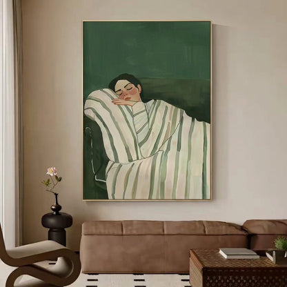 Forest Green Portrait Painting KS0163 - Viral Wall Art