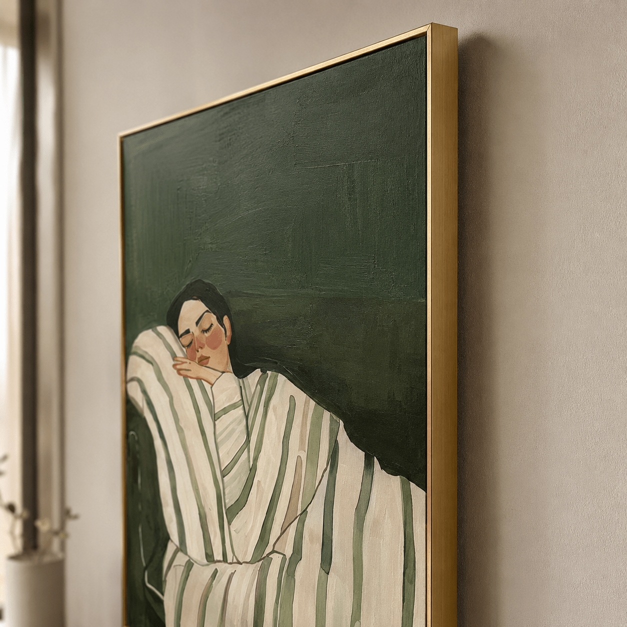 Forest Green Portrait Painting KS0163 - Viral Wall Art