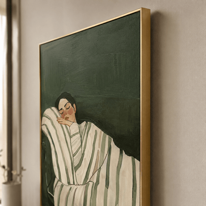 Forest Green Portrait Painting KS0163 - Viral Wall Art