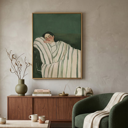 Forest Green Portrait Painting KS0163 - Viral Wall Art