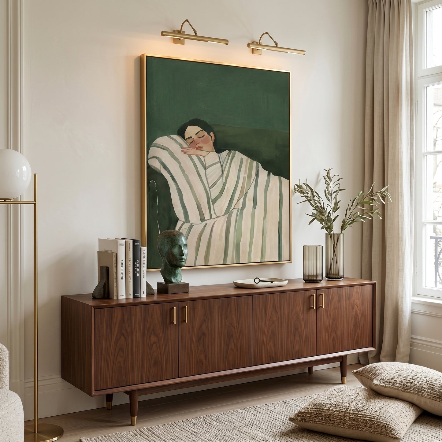 Forest Green Portrait Painting KS0163 - Viral Wall Art