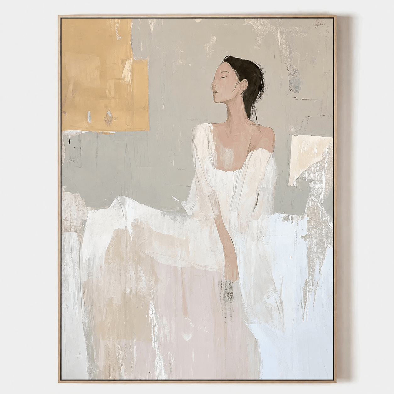 Wabi - Sabi Abstract Portrait Painting KS0164 - Viral Wall Art
