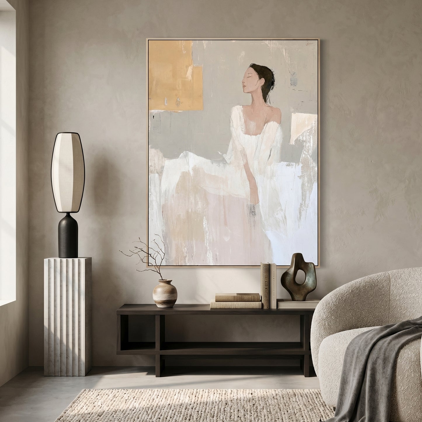 Wabi - Sabi Abstract Portrait Painting KS0164 - Viral Wall Art