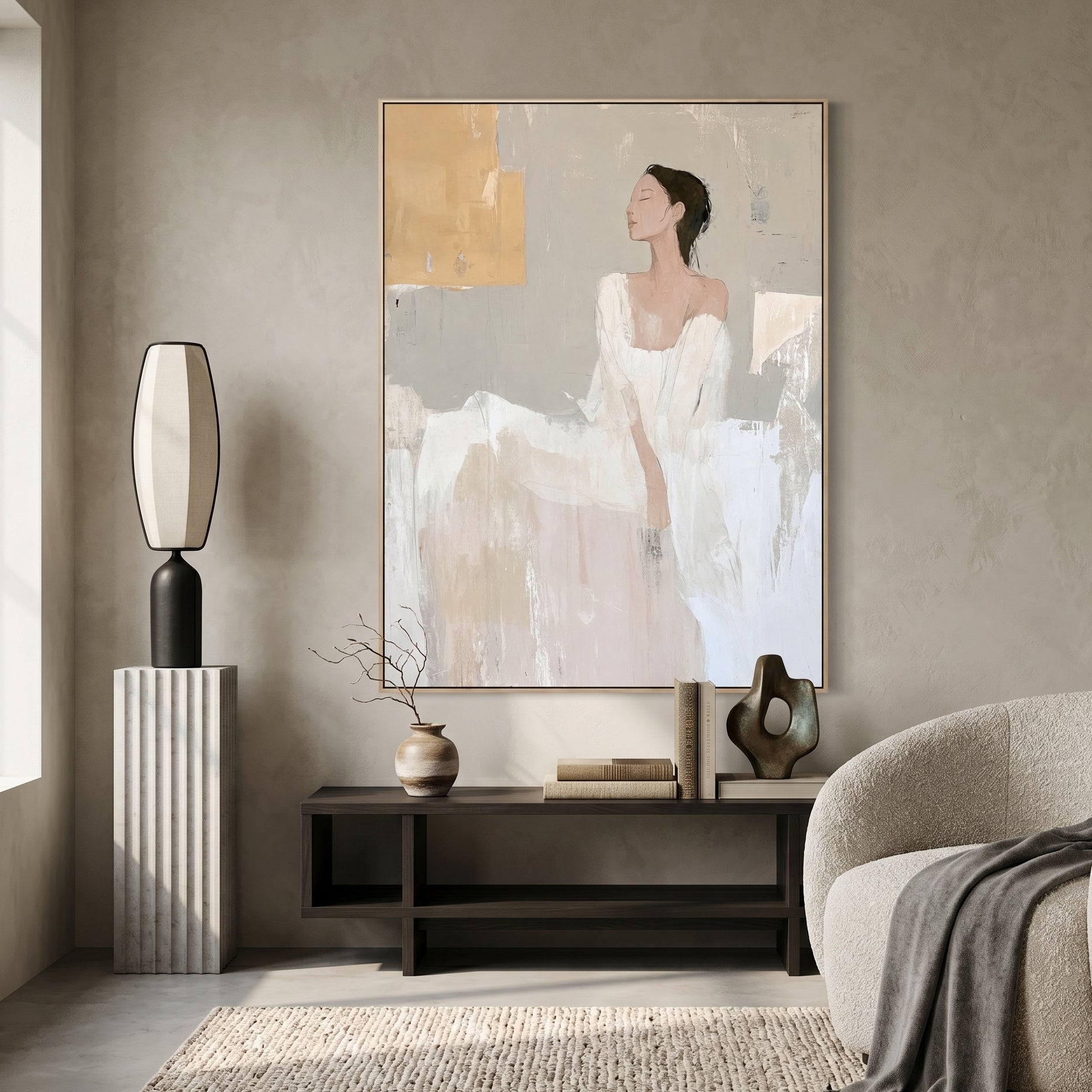 Wabi - Sabi Abstract Portrait Painting KS0164 - Viral Wall Art